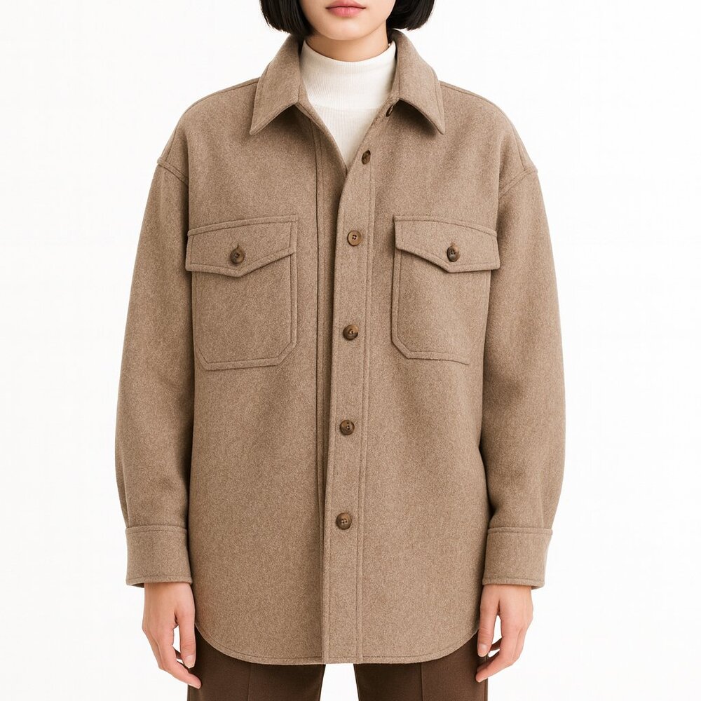 OVERSIZED VINTAGE SOFT THICK SHACKET - POCKETED